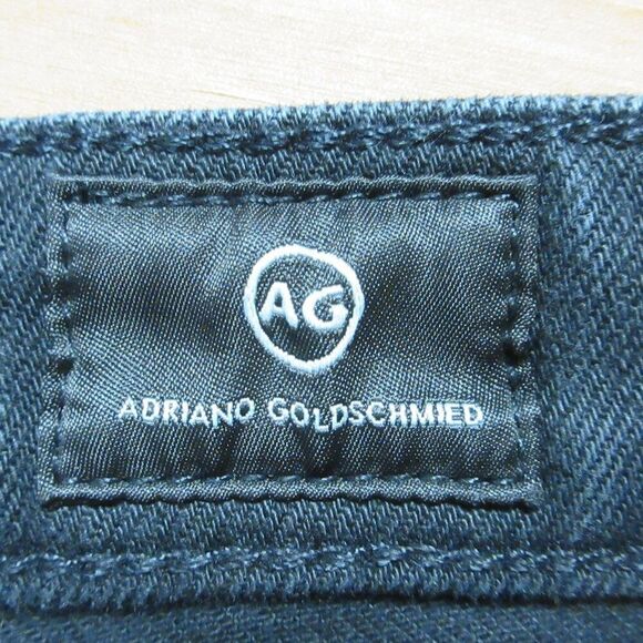 AG ADRIANO GOLDSCHMIED Hailey Ex Boyfriend Roll Up Jean Shorts Size 27 Blk Denim - Picture 7 of 15